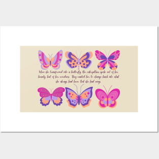 Aesthetic butterfly quote Posters and Art